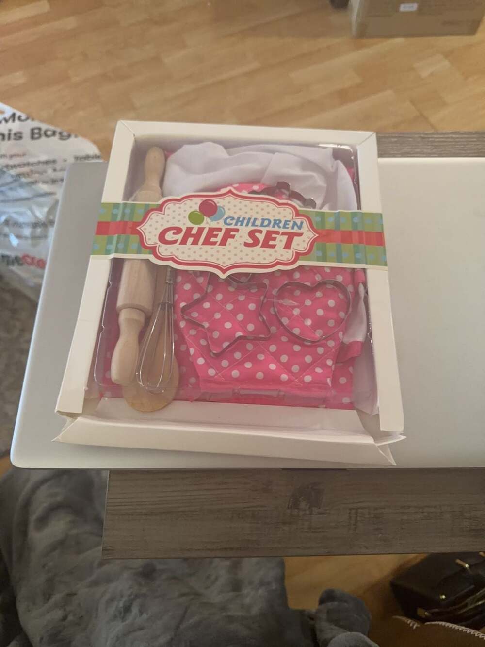 Children Chef Set Pink Polka Dot Baking Kit